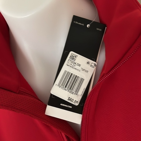 (NWT) Adidas Aeroready Women’s 1/4 Zip Pullover in Red, Small - Picture 9 of 17